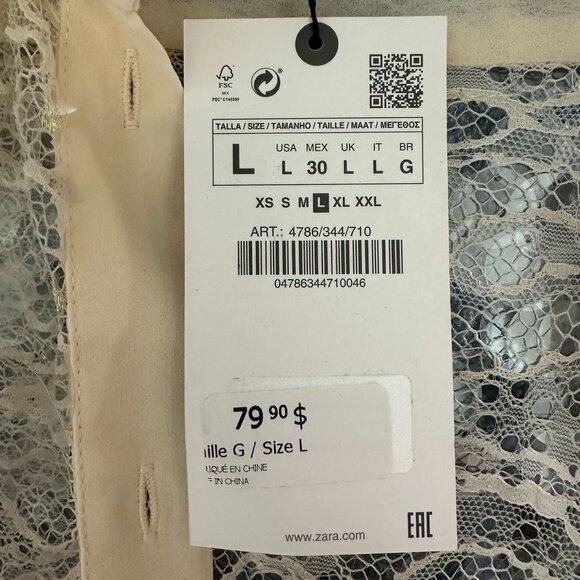 Zara Semi-Sheer Sequin Shirt - Picture 4 of 7